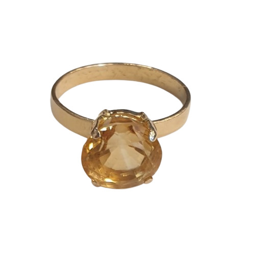 Bague Or avec Citrine