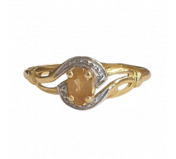 Bague Or avec Citrine