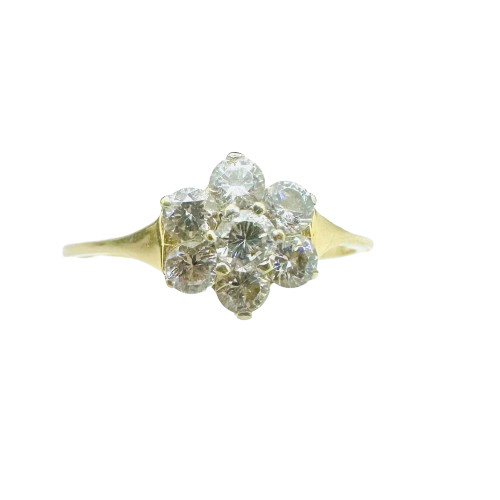 Bague Fleur avec Oxydes