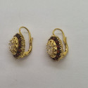 Boucles d'Oreille Or avec Oxydes et Grenats