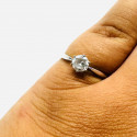 Bague Or avec Oxyde Solitaire