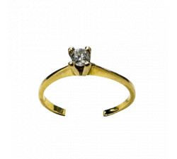 Bague Or avec Oxyde Solitaire