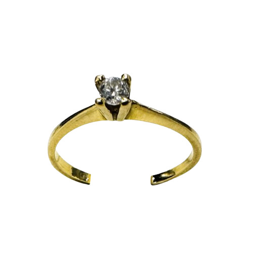 Bague Or avec Oxyde Solitaire