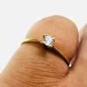 Bague Or avec Oxyde Solitaire