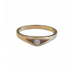 Bague Or avec Diamant Solitaire 0,10ct