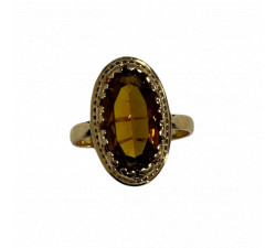 Bague Or avec Pierre Jaune