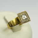 Bague Or avec Diamant Central 0,40ct