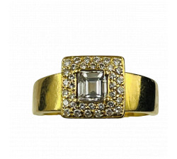 Bague Or avec Diamant Central 0,40ct