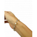 Bracelet Or Blanc et Perles de Cultures