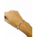 Bracelet Or Blanc et Perles de Cultures