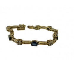 Bracelet Or avec Saphirs et Diamants