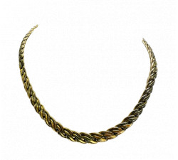 Collier Or Maille Tressée