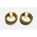 Boucles d'Oreille Or Maille Gourmette