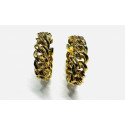 Boucles d'Oreille Or Maille Gourmette