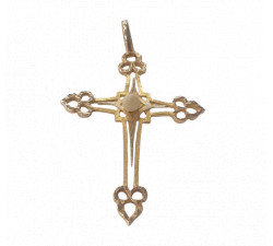 Pendentif Or Croix avec Perles