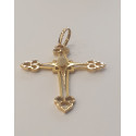 Pendentif Or Croix avec Perles