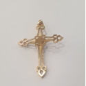 Pendentif Or Croix avec Perles