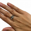 Bague Or Blanc avec Diamant Solitaire 0,15ct