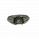 Bague Or Blanc avec Diamant Solitaire 0,15ct