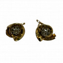 Boucles d'Oreille 2 Ors avec Diamants