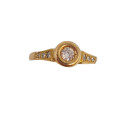 Bague Or avec Diamant Solitaire 0.20ct