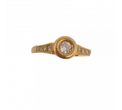 Bague Or avec Diamant Solitaire 0.20ct