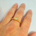 Bague Or avec Diamant Solitaire 0.20ct