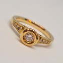 Bague Or avec Diamant Solitaire 0.20ct