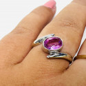 Bague Or avec Saphir Rose