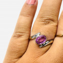 Bague Or avec Saphir Rose