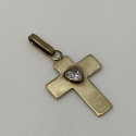 Pendentif Croix Or avec Oxyde