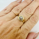 Bague Chou Or Jaune avec Oxyde