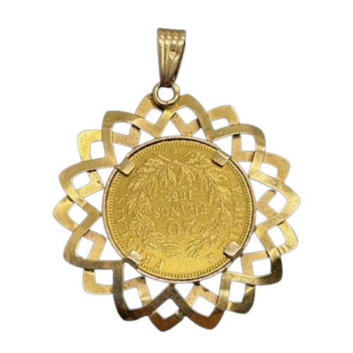 Pendentif avec Pièce 20 francs Napoléon III