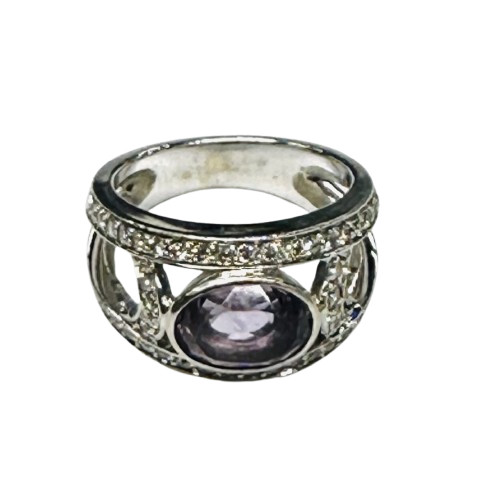 Bague Or avec Améthyste et Diamants