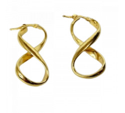 Boucles d'Oreille Infini Or Jaune