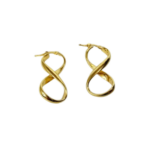 Boucles d'Oreille Infini Or Jaune