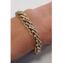 Bracelet Or Jaune Maille Palmier avec Diamants