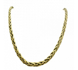 Collier Or Maille Palmier