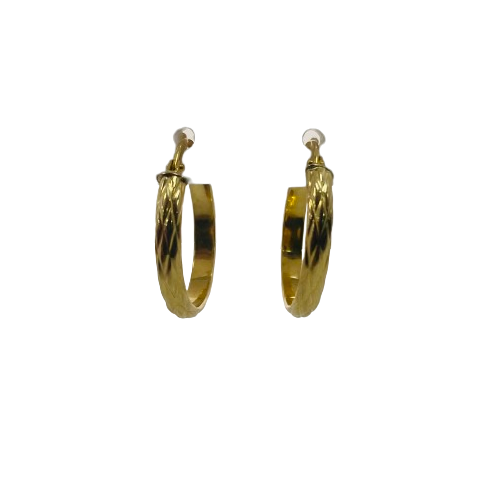Créoles en Or Jaune 18K avec Cliquets