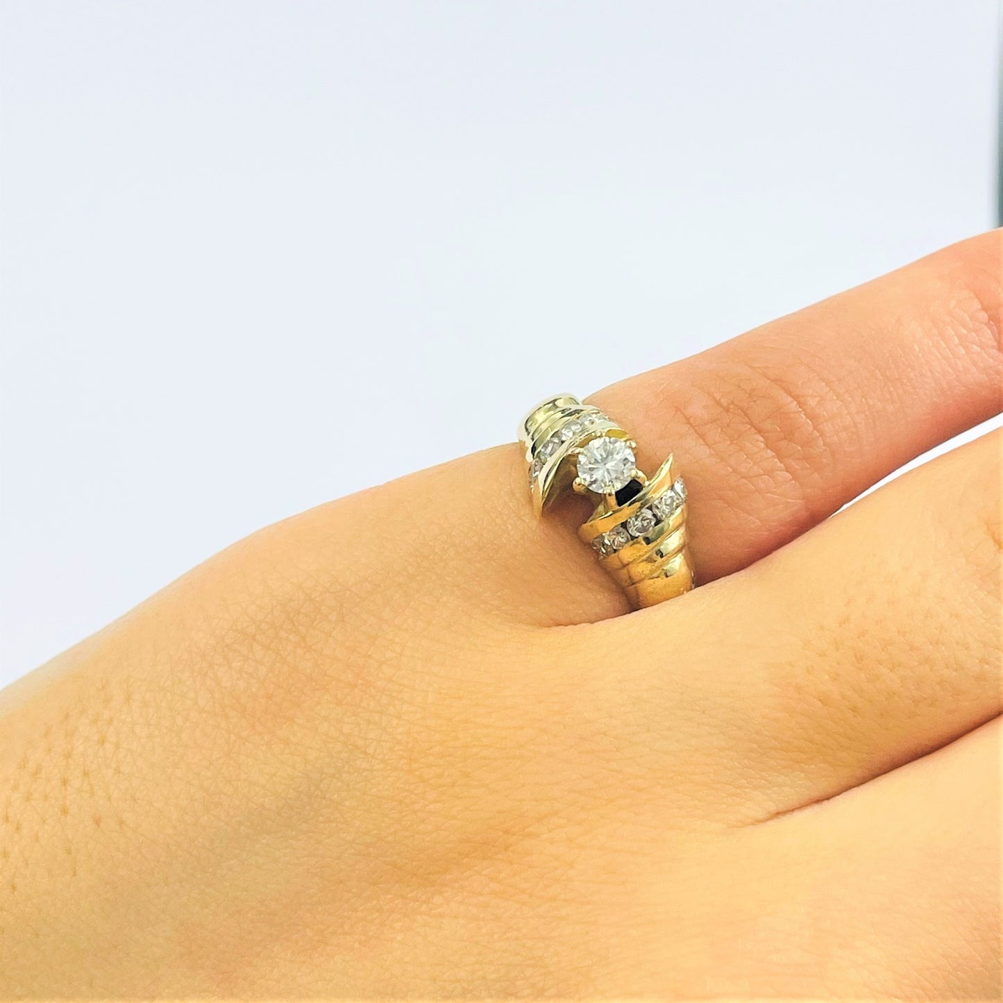 Bague Or jaune avec Diamants