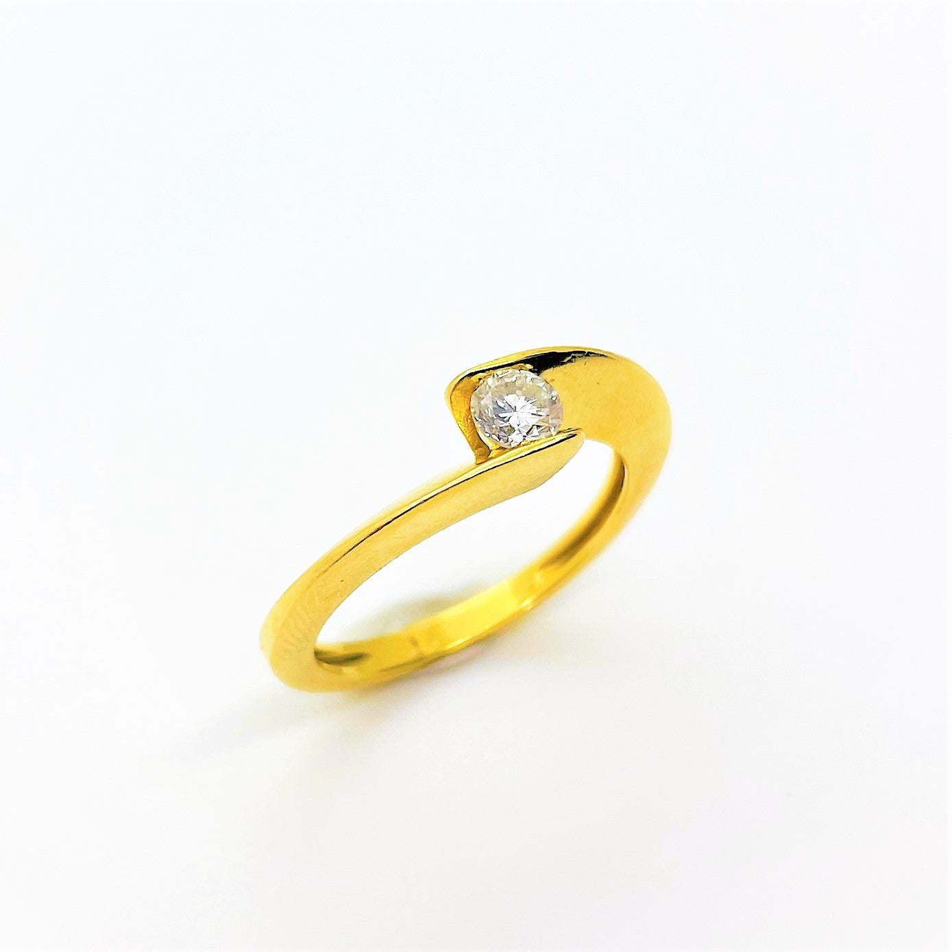 Bague Solitaire Diamant 0.23cts Or jaune