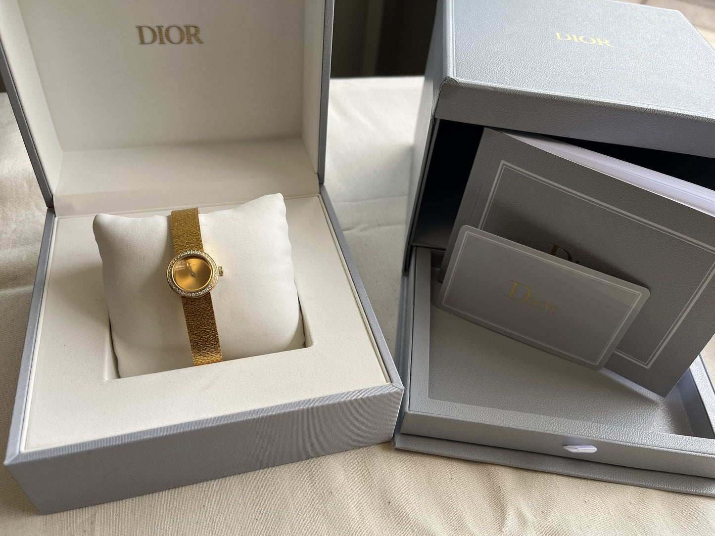 Montre Mini D Dior en or jaune