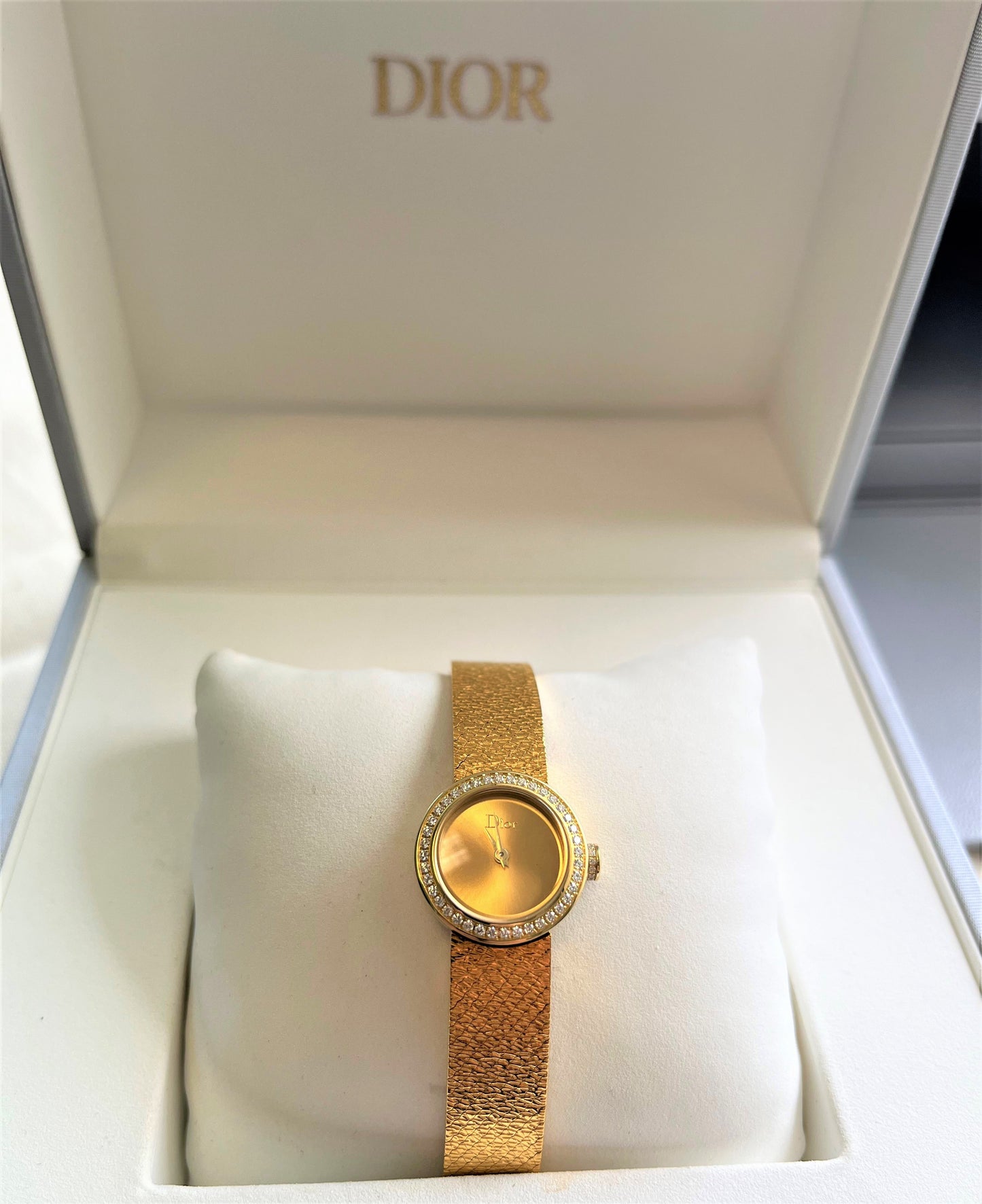 Montre Mini D Dior en or jaune