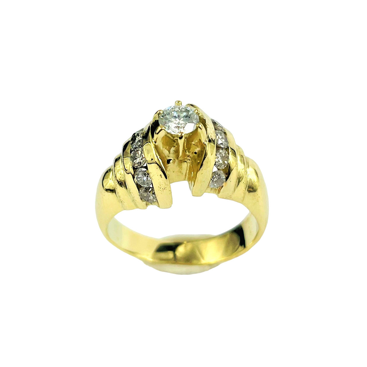 Bague Or jaune avec Diamants