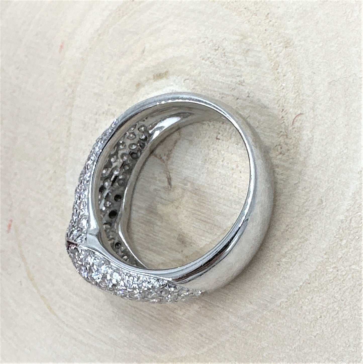 Bague Pavage Diamants Or Blanc