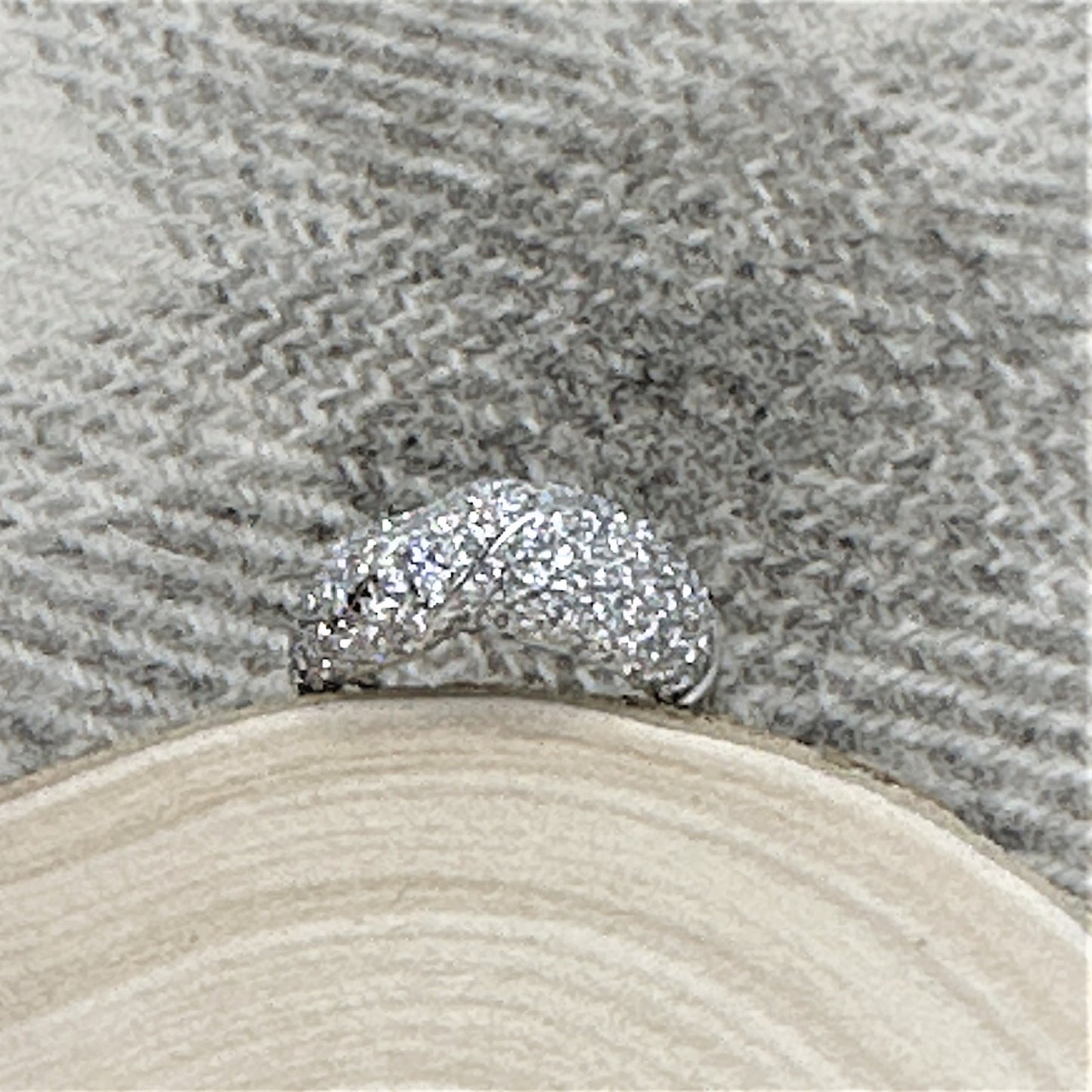 Bague Pavage Diamants Or Blanc