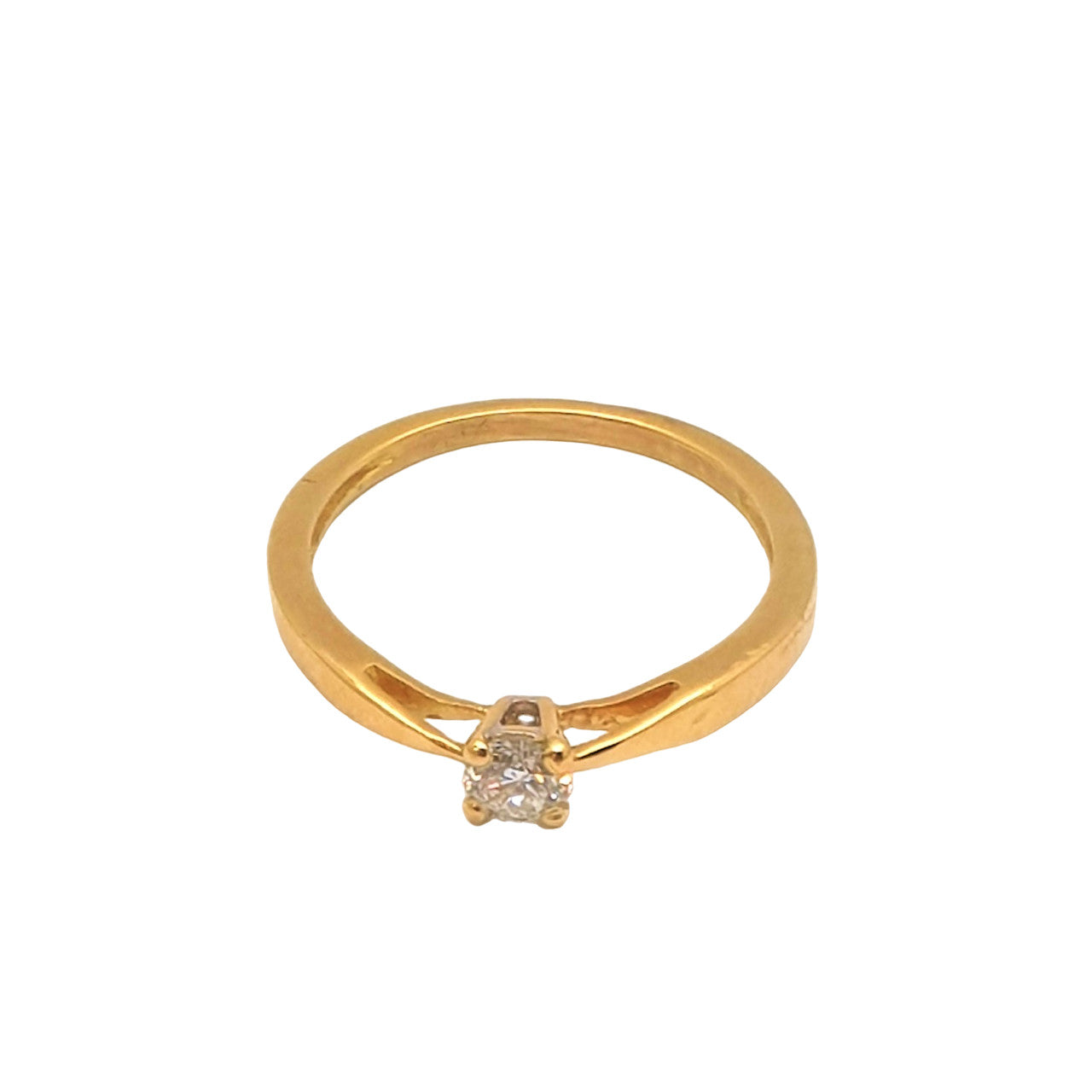 Bague Solitaire Diamant Or jaune