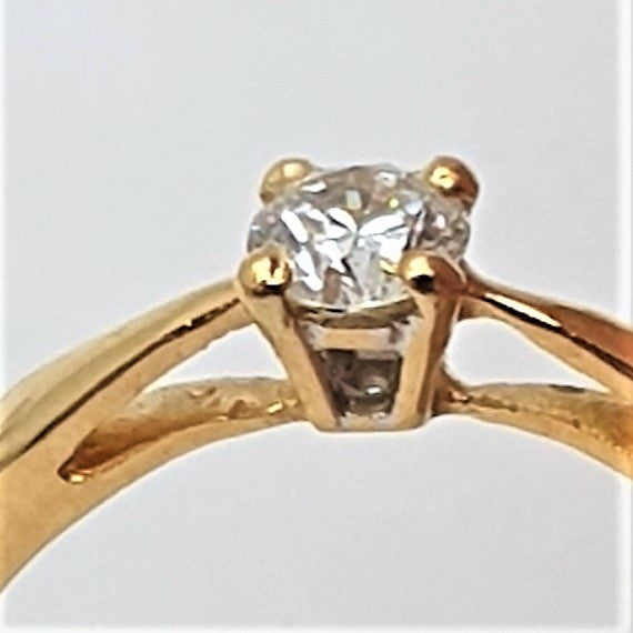 Bague Solitaire Diamant Or jaune