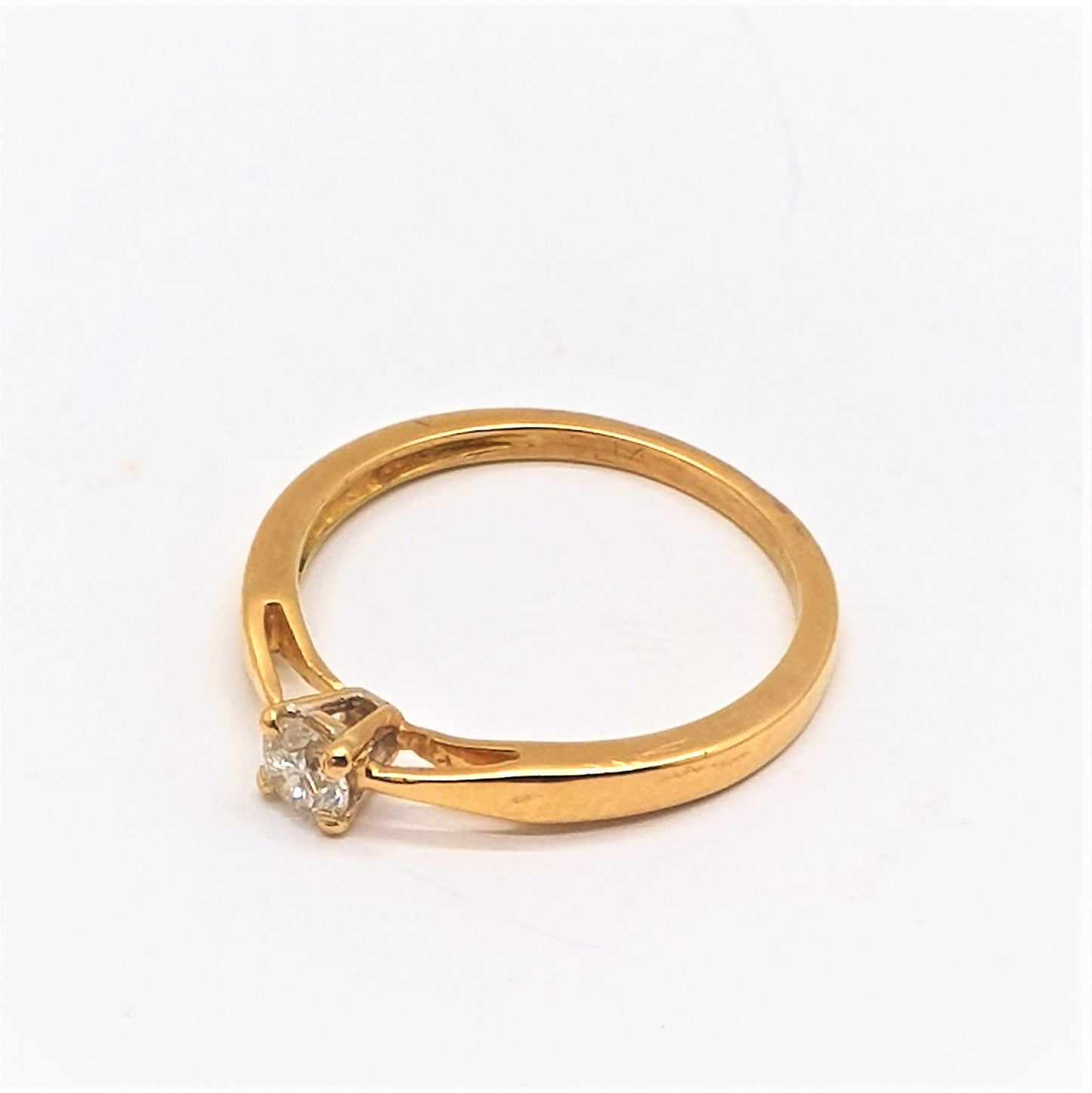 Bague Solitaire Diamant Or jaune