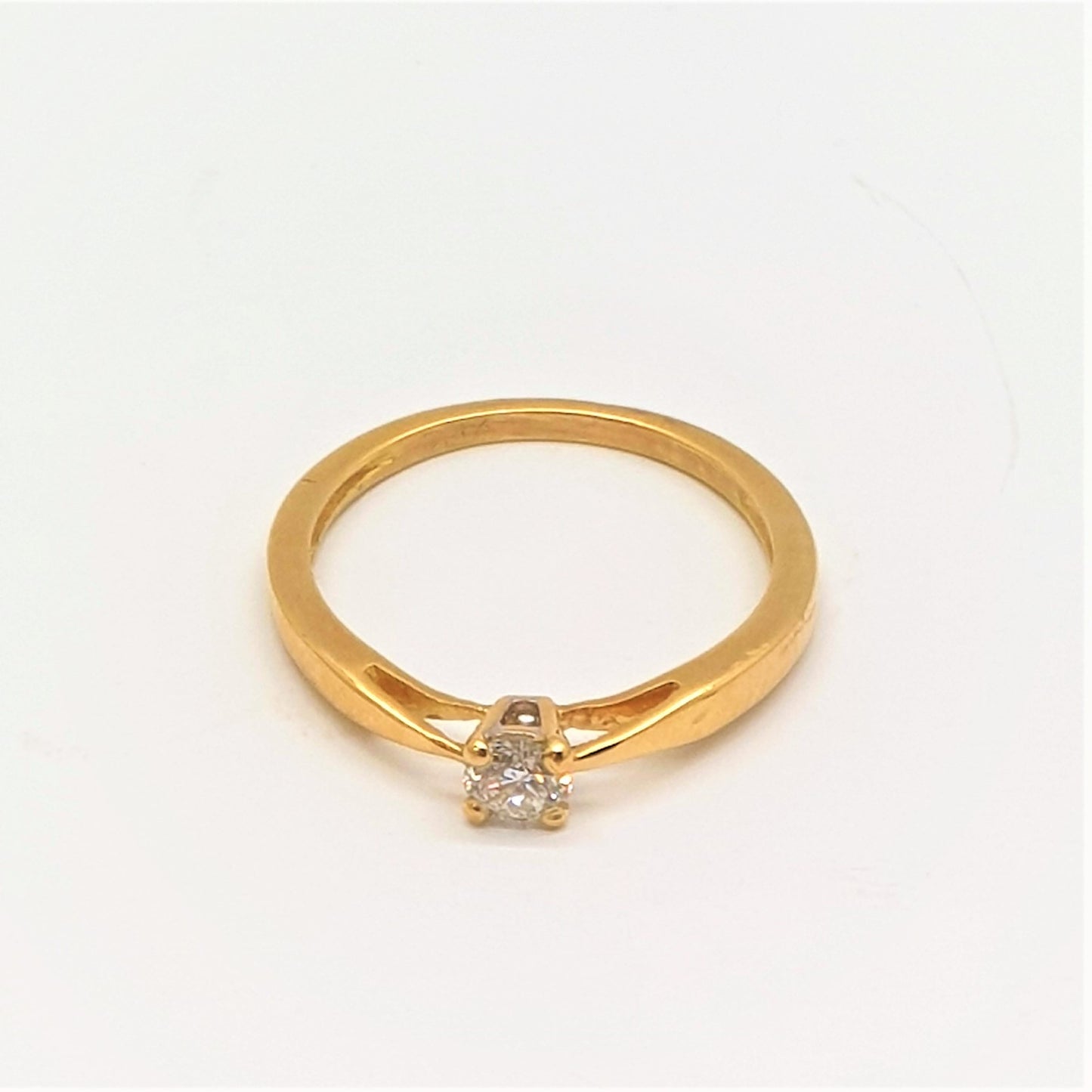 Bague Solitaire Diamant Or jaune